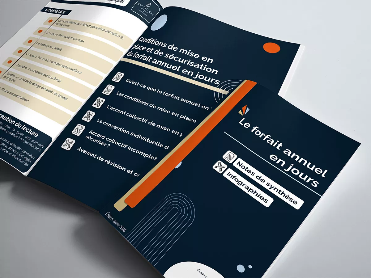 Image illustrant l'infographie Book - La gestion des forfaits jours