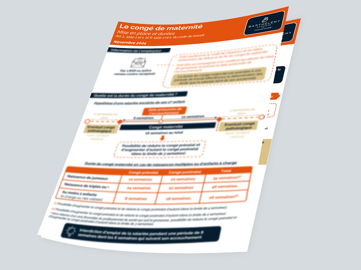 Image illustrant l'infographie Kit - Congé de maternité