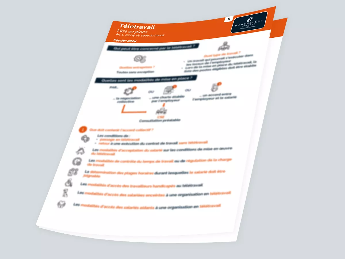 Image illustrant l'infographie Kit - Télétravail