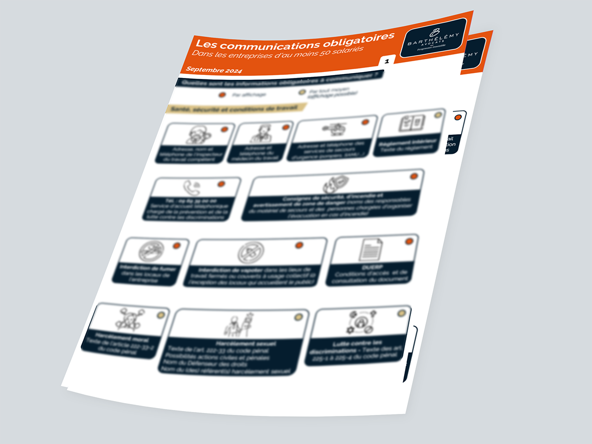 Image illustrant l'infographie Les communications obligatoires